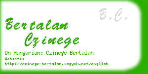 bertalan czinege business card